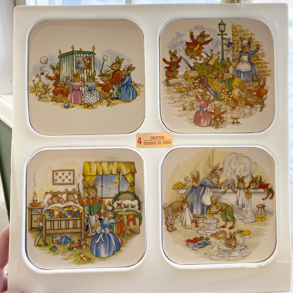 RARE🤩 VINTAGE! Bunnykins Coaster🐰 by Royal Doulton